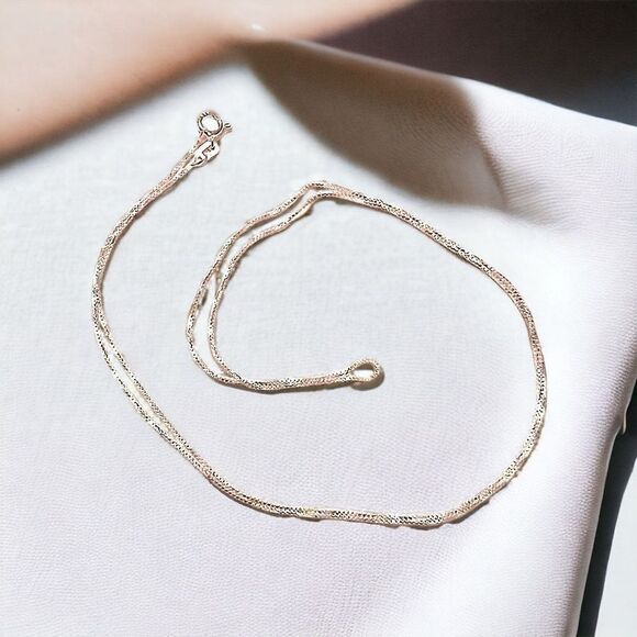 Sterling Silver 18 Inch Snake Chain Marked Italy 925 NWOT - Picture 2 of 4